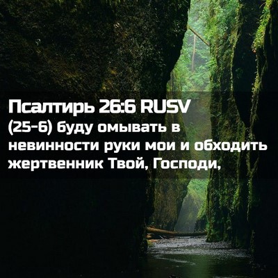 Picture 02 - Псалтирь 26:6 RUSV - (25-6) буду омывать в - Bible Verse Picture