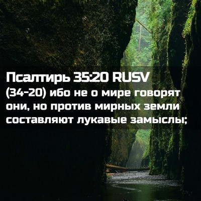 Picture 02 - Псалтирь 35:20 RUSV - (34-20) ибо не о мире говорят - Bible Verse Picture