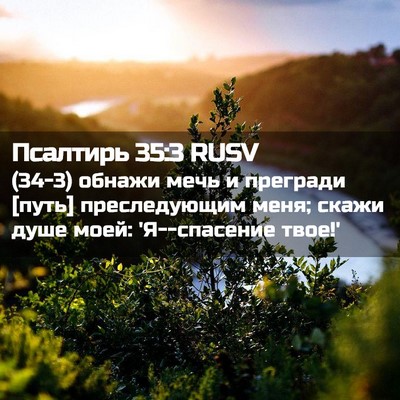 Picture 02 - Псалтирь 35:3 RUSV - (34-3) обнажи мечь и прегради - Bible Verse Picture