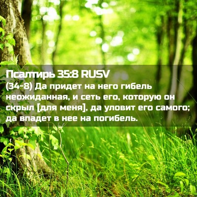 Picture 02 - Псалтирь 35:8 RUSV - (34-8) Да придет на него - Bible Verse Picture