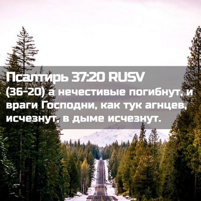 Picture 02 - Псалтирь 37:20 RUSV - (36-20) а нечестивые погибнут, - Bible Verse Picture