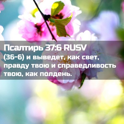 Picture 02 - Псалтирь 37:6 RUSV - (36-6) и выведет, как свет, - Bible Verse Picture