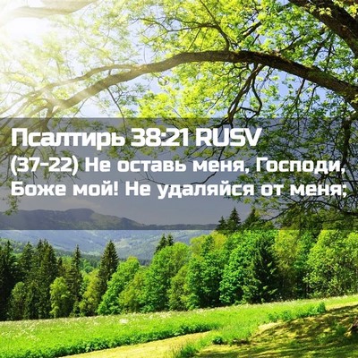 Picture 02 - Псалтирь 38:21 RUSV - (37-22) Не оставь меня, - Bible Verse Picture