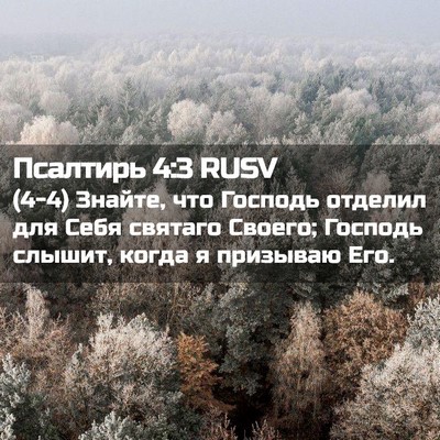 Picture 02 - Псалтирь 4:3 RUSV - (4-4) Знайте, что Господь - Bible Verse Picture