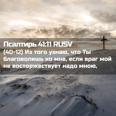 Picture 02 - Псалтирь 41:11 RUSV - (40-12) Из того узнаю, что Ты - Bible Verse Picture