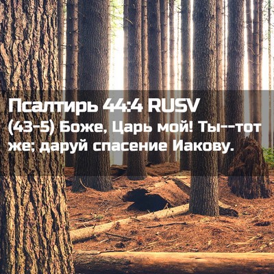Picture 02 - Псалтирь 44:4 RUSV - (43-5) Боже, Царь мой! Ты--тот - Bible Verse Picture