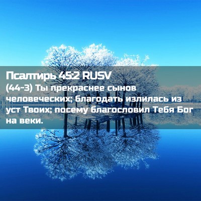 Picture 02 - Псалтирь 45:2 RUSV - (44-3) Ты прекраснее сынов - Bible Verse Picture