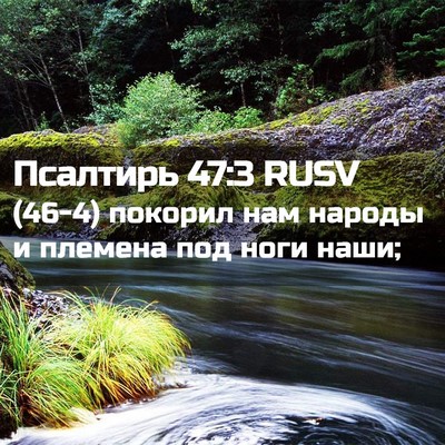 Picture 02 - Псалтирь 47:3 RUSV - (46-4) покорил нам народы и - Bible Verse Picture