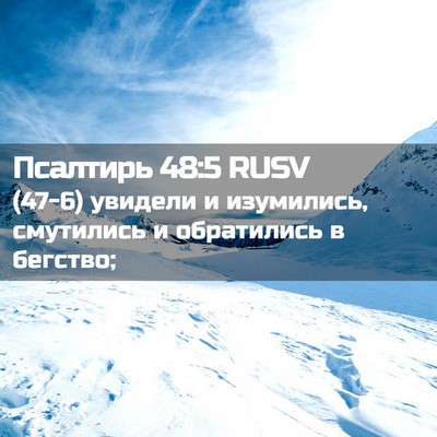 Picture 02 - Псалтирь 48:5 RUSV - (47-6) увидели и изумились, - Bible Verse Picture