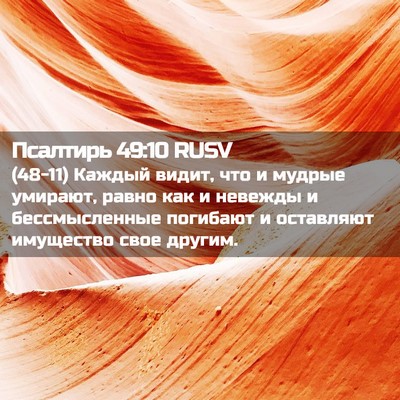 Picture 02 - Псалтирь 49:10 RUSV - (48-11) Каждый видит, что и - Bible Verse Picture