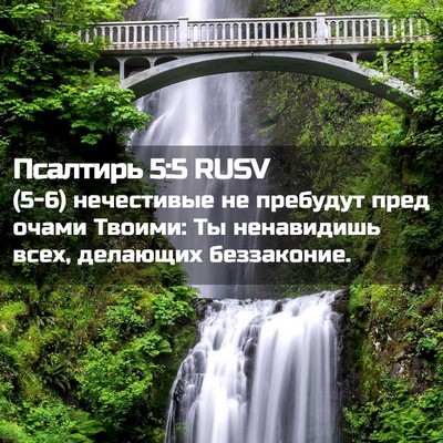 Picture 02 - Псалтирь 5:5 RUSV - (5-6) нечестивые не пребудут - Bible Verse Picture