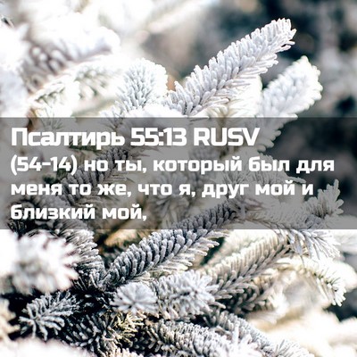 Picture 02 - Псалтирь 55:13 RUSV - (54-14) но ты, который был для - Bible Verse Picture