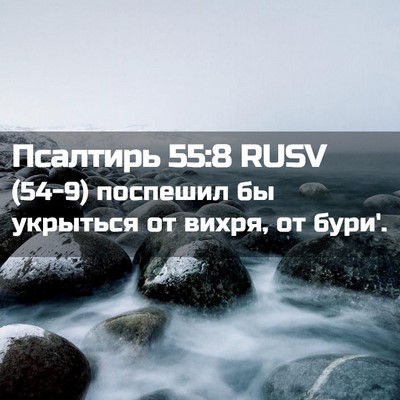 Picture 02 - Псалтирь 55:8 RUSV - (54-9) поспешил бы укрыться - Bible Verse Picture