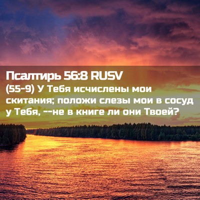 Picture 02 - Псалтирь 56:8 RUSV - (55-9) У Тебя исчислены мои - Bible Verse Picture