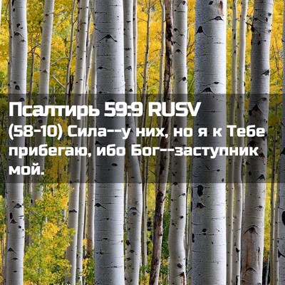 Picture 02 - Псалтирь 59:9 RUSV - (58-10) Сила--у них, но я к Тебе - Bible Verse Picture