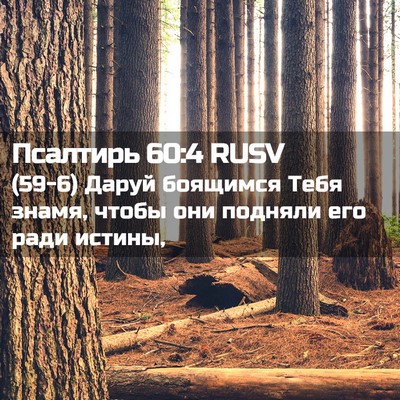 Picture 02 - Псалтирь 60:4 RUSV - (59-6) Даруй боящимся Тебя - Bible Verse Picture
