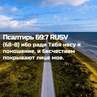 Picture 02 - Псалтирь 69:7 RUSV - (68-8) ибо ради Тебя несу я - Bible Verse Picture