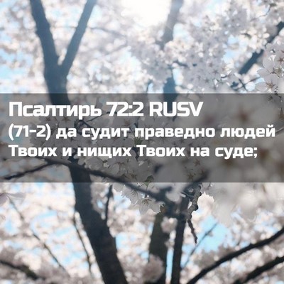 Picture 02 - Псалтирь 72:2 RUSV - (71-2) да судит праведно - Bible Verse Picture