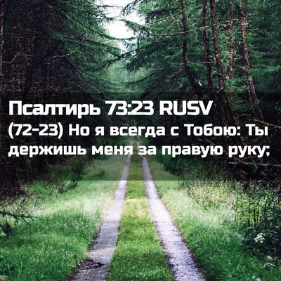 Picture 02 - Псалтирь 73:23 RUSV - (72-23) Но я всегда с Тобою: Ты - Bible Verse Picture