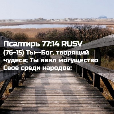 Picture 02 - Псалтирь 77:14 RUSV - (76-15) Ты--Бог, творящий - Bible Verse Picture