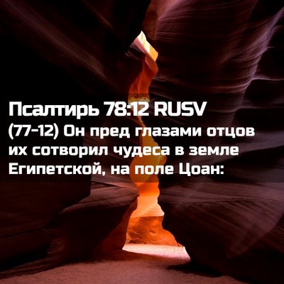 Picture 02 - Псалтирь 78:12 RUSV - (77-12) Он пред глазами отцов - Bible Verse Picture