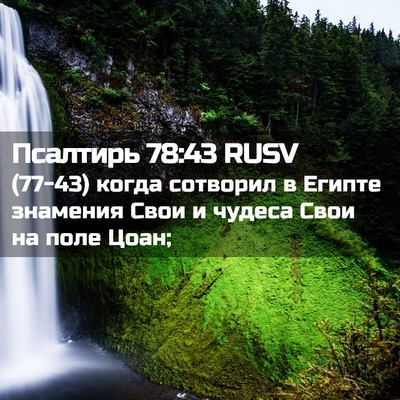 Picture 02 - Псалтирь 78:43 RUSV - (77-43) когда сотворил в - Bible Verse Picture