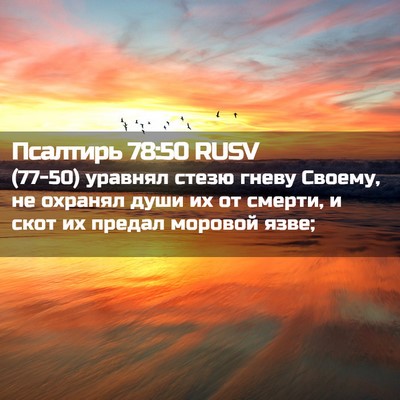 Picture 02 - Псалтирь 78:50 RUSV - (77-50) уравнял стезю гневу - Bible Verse Picture