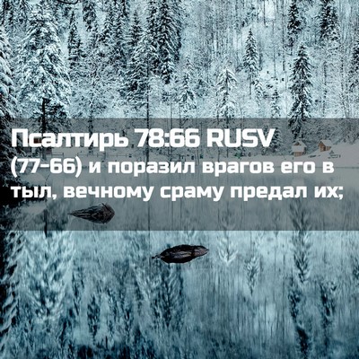 Picture 02 - Псалтирь 78:66 RUSV - (77-66) и поразил врагов его в - Bible Verse Picture