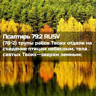 Picture 02 - Псалтирь 79:2 RUSV - (78-2) трупы рабов Твоих - Bible Verse Picture