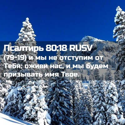 Picture 02 - Псалтирь 80:18 RUSV - (79-19) и мы не отступим от - Bible Verse Picture