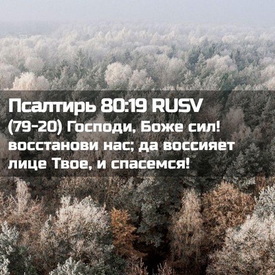 Picture 02 - Псалтирь 80:19 RUSV - (79-20) Господи, Боже сил! - Bible Verse Picture