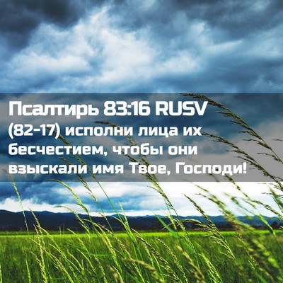 Picture 02 - Псалтирь 83:16 RUSV - (82-17) исполни лица их - Bible Verse Picture