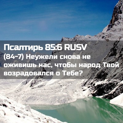 Picture 02 - Псалтирь 85:6 RUSV - (84-7) Неужели снова не - Bible Verse Picture