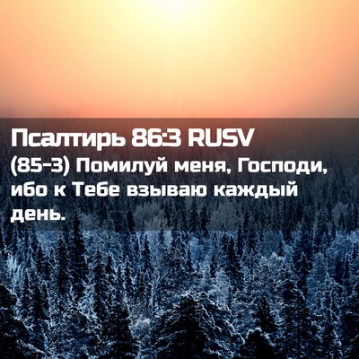 Picture 02 - Псалтирь 86:3 RUSV - (85-3) Помилуй меня, Господи, - Bible Verse Picture