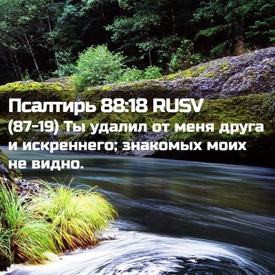 Picture 02 - Псалтирь 88:18 RUSV - (87-19) Ты удалил от меня - Bible Verse Picture