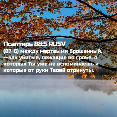 Picture 02 - Псалтирь 88:5 RUSV - (87-6) между мертвыми - Bible Verse Picture