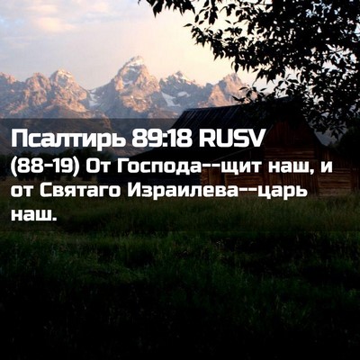 Picture 02 - Псалтирь 89:18 RUSV - (88-19) От Господа--щит наш, и - Bible Verse Picture