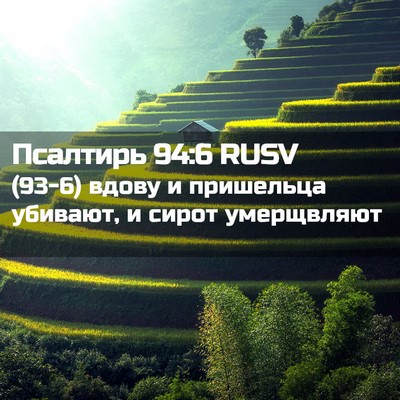 Picture 02 - Псалтирь 94:6 RUSV - (93-6) вдову и пришельца - Bible Verse Picture