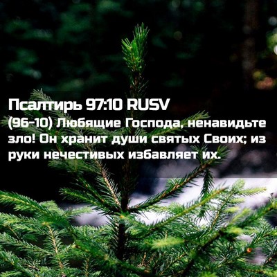 Picture 02 - Псалтирь 97:10 RUSV - (96-10) Любящие Господа, - Bible Verse Picture