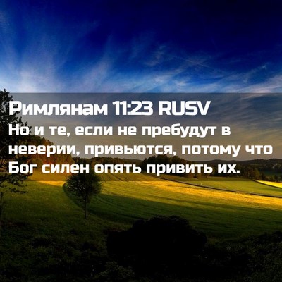 Picture 02 - Римлянам 11:23 RUSV - Но и те, если не пребудут в - Bible Verse Picture