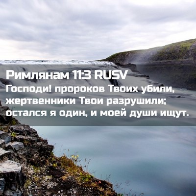 Picture 02 - Римлянам 11:3 RUSV - Господи! пророков Твоих - Bible Verse Picture