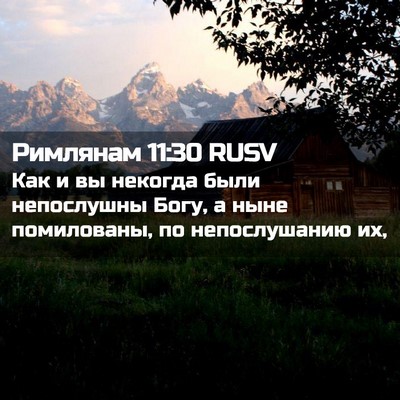Picture 02 - Римлянам 11:30 RUSV - Как и вы некогда были - Bible Verse Picture