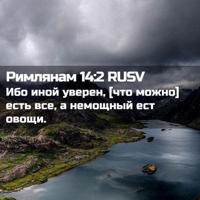 Picture 02 - Римлянам 14:2 RUSV - Ибо иной уверен, [что можно] - Bible Verse Picture