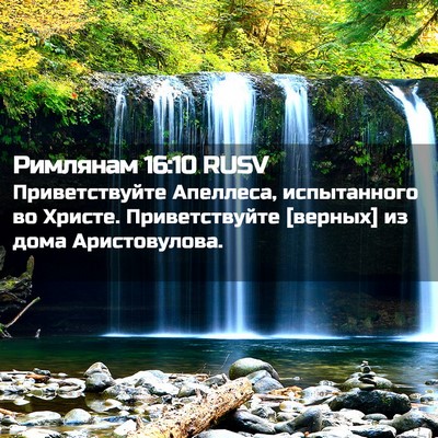 Picture 02 - Римлянам 16:10 RUSV - Приветствуйте Апеллеса, - Bible Verse Picture