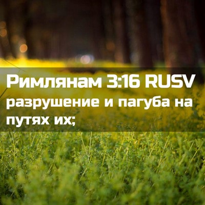 Picture 02 - Римлянам 3:16 RUSV - разрушение и пагуба на - Bible Verse Picture