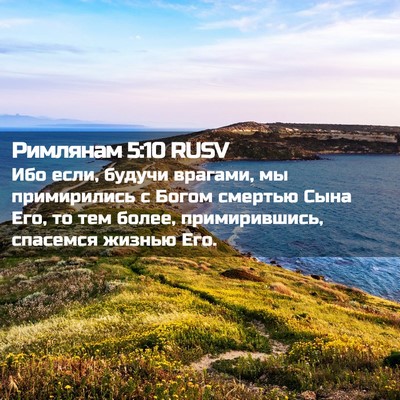 Picture 02 - Римлянам 5:10 RUSV - Ибо если, будучи врагами, - Bible Verse Picture