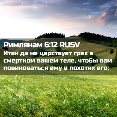 Picture 02 - Римлянам 6:12 RUSV - Итак да не царствует грех в - Bible Verse Picture