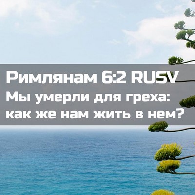 Picture 02 - Римлянам 6:2 RUSV - Мы умерли для греха: как же - Bible Verse Picture