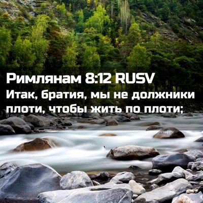Picture 02 - Римлянам 8:12 RUSV - Итак, братия, мы не - Bible Verse Picture