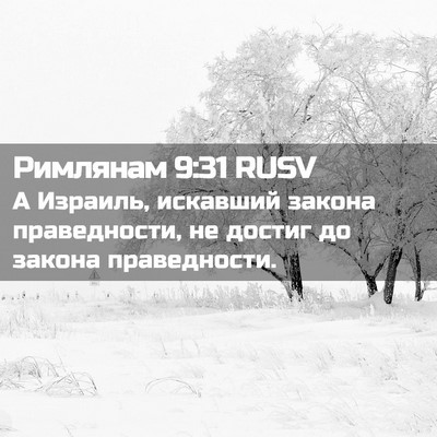 Picture 02 - Римлянам 9:31 RUSV - А Израиль, искавший закона - Bible Verse Picture